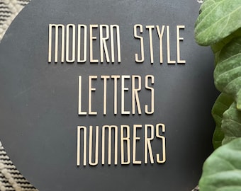 Wooden Letters & Numbers, Modern Wood Letter Cutouts, Custom Wedding Signage, Wooden Name Sign, DIY Craft Sign Letters, Dorm Room Decor