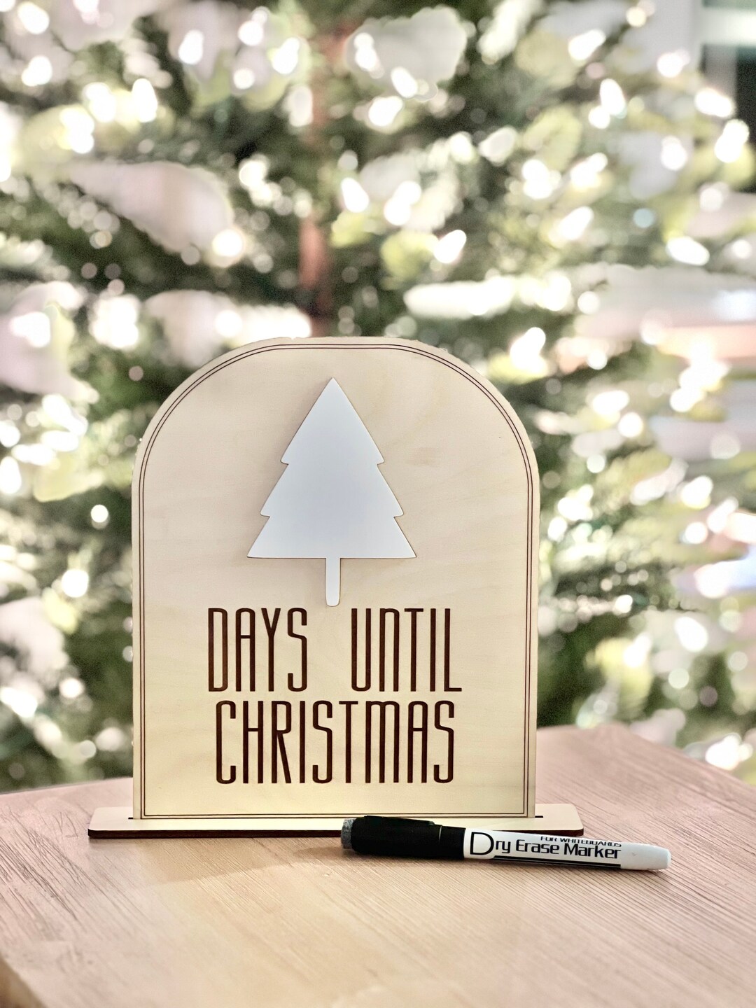 Tree Countdown Poster 3D Christmas Tree Countdown: Wooden Dry Erase Board - Etsy
