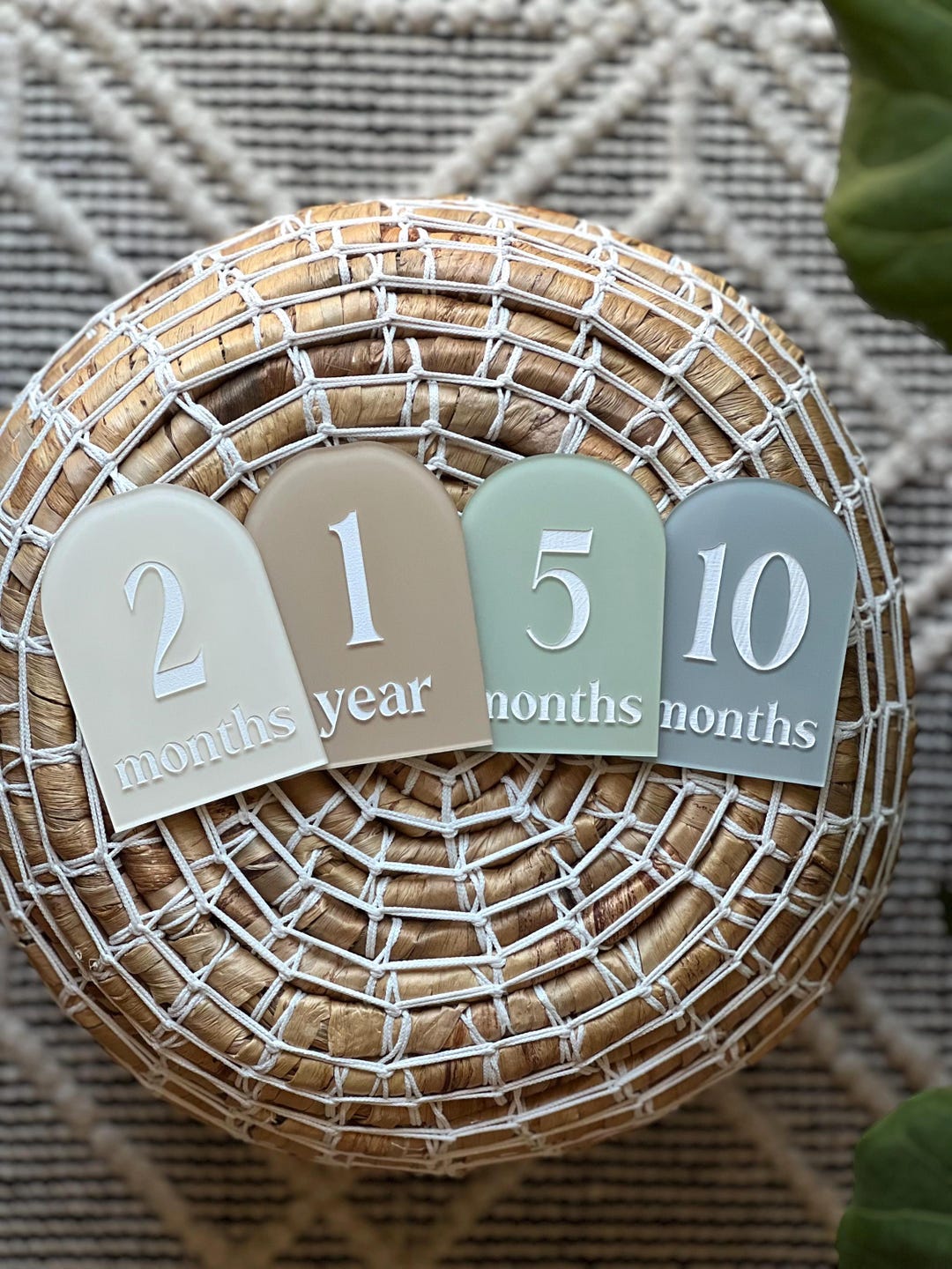 Baby Monthly Milestone Discs, Acrylic Arch Monthly Milestone Markers ...