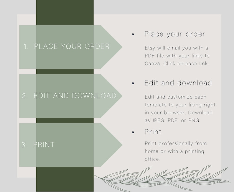 Minimalist Sage Green Wedding Invitation, Editable Template, Wedding Invitation Template With Photo, Printable Wedding Invite Cards image 6