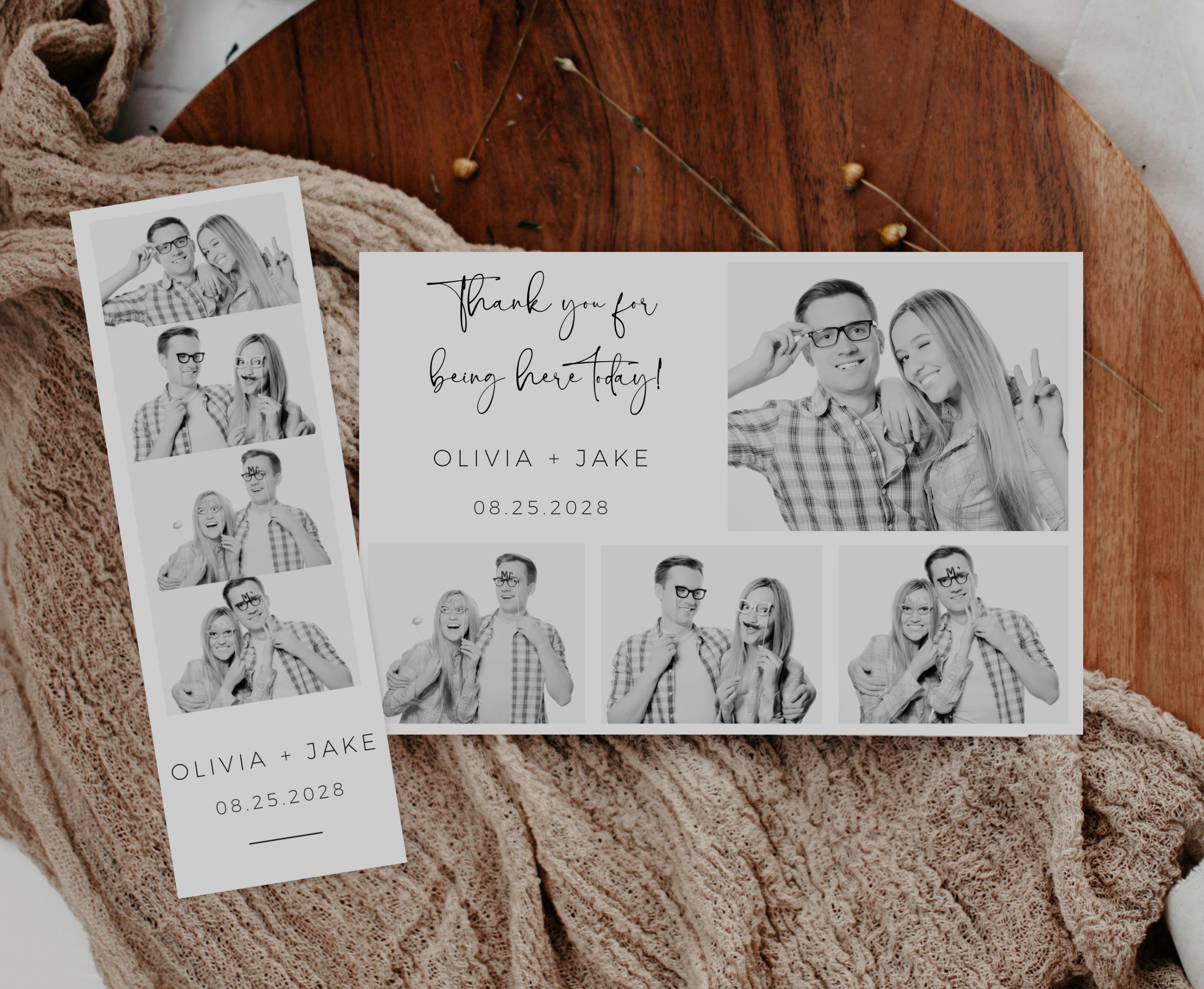 Photo Booth Template, Wedding Photo Booth, Printable Photo Booth Strip ...