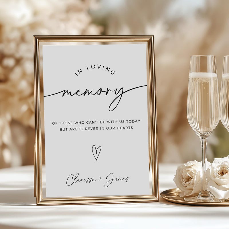 Memory Table Wedding Signs - Etsy