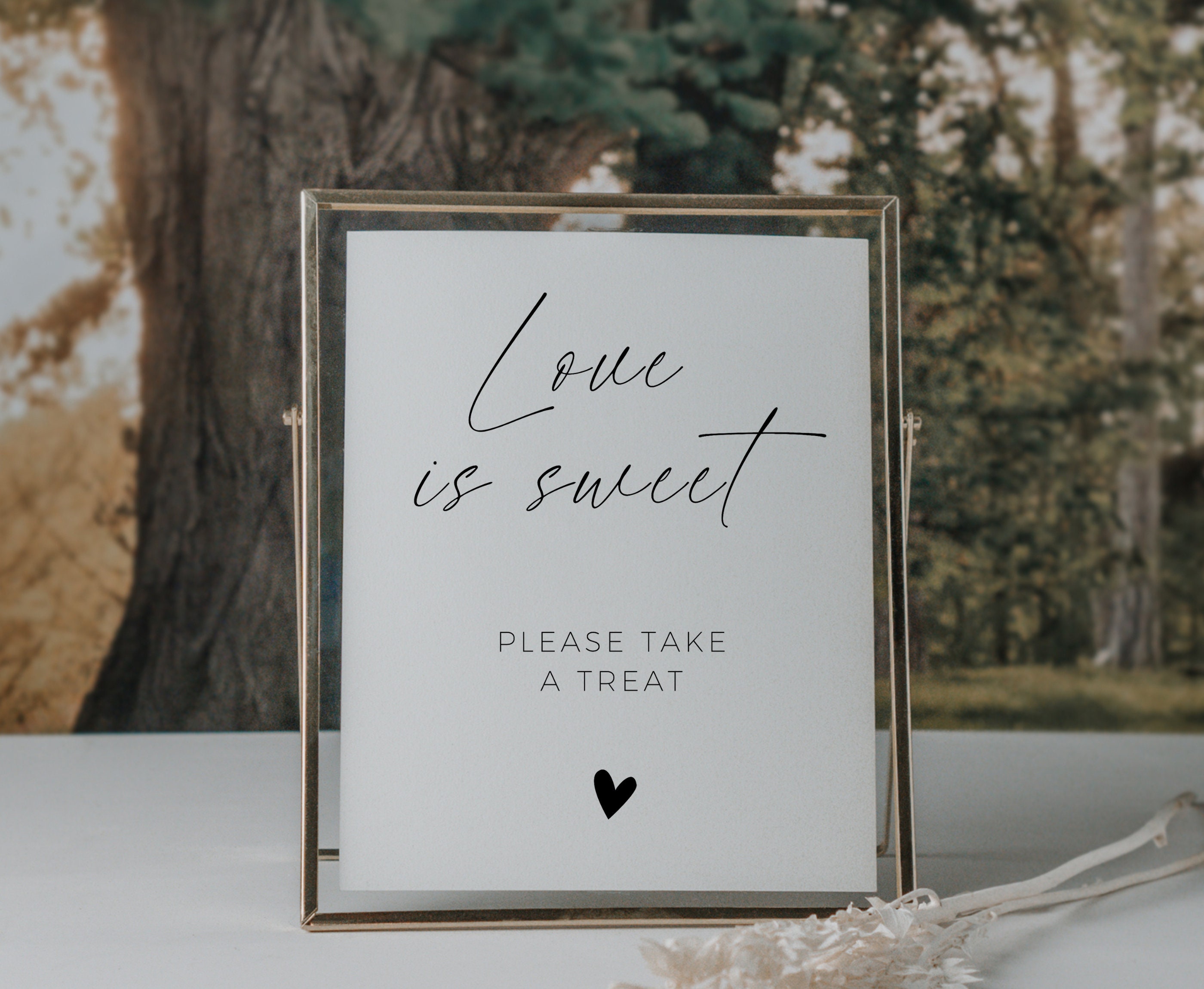 Very Sweet Sign Love is Sweet Sign Template, Printable Dessert Table Sign, Please Take ...