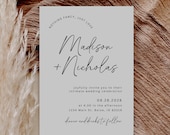 Nothing Fancy Just Love Invitation, Elopement Reception Invitation, Courthouse Wedding, Micro Wedding Invitation, Modern Minimalist