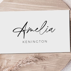 Name Card Template, Bohemian Wedding Place Card Template, Printable Name Cards, Modern Minimalist Place Card Template, Instant Download image 5