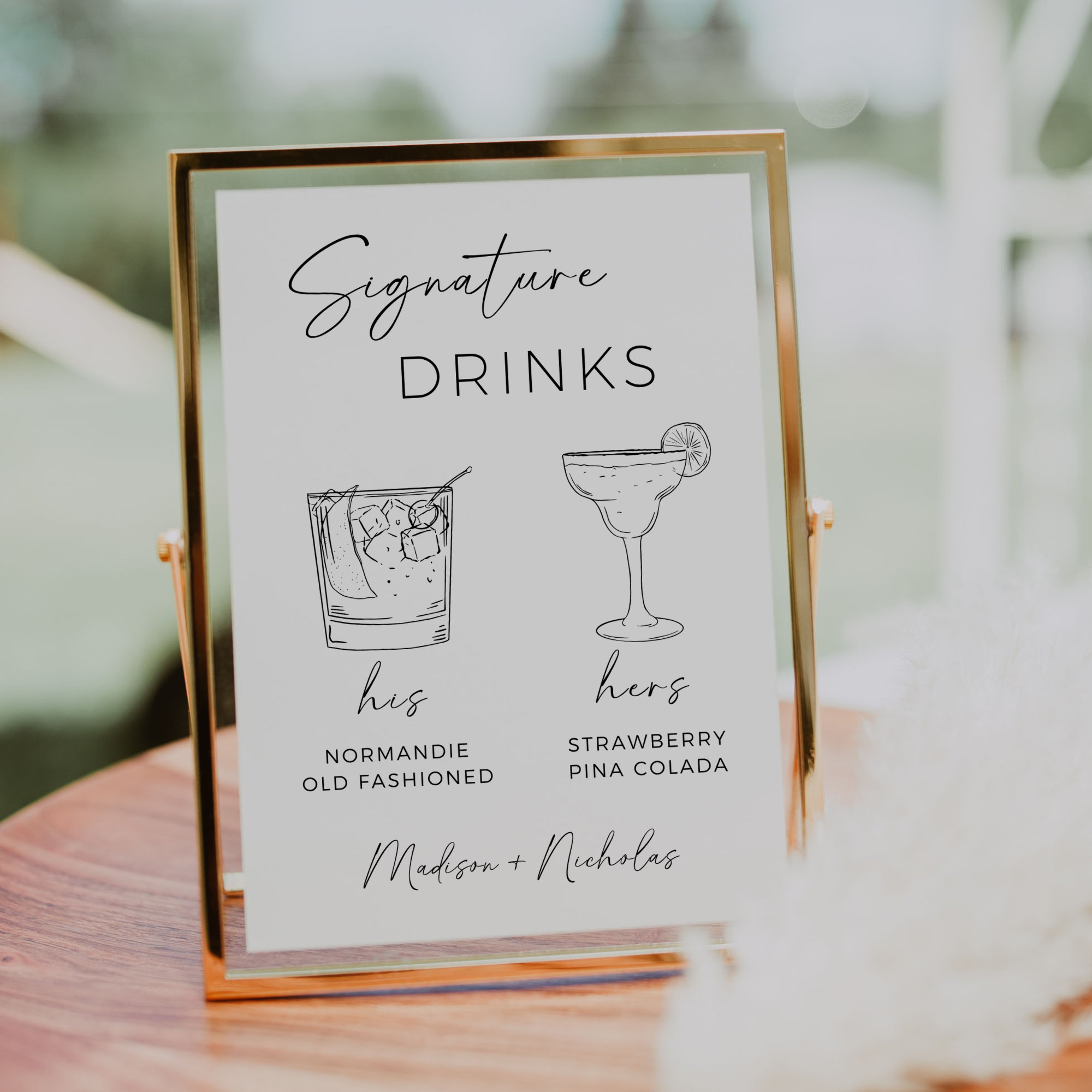 Wedding specialty drink sign | Honestweddingadvice.com