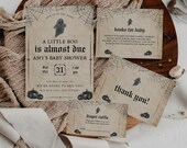 Halloween Baby Shower Invitation, Spooky Invitation Template, Baby Shower Evite, Baby Shower Suite, Fall Baby Shower Invitation Set