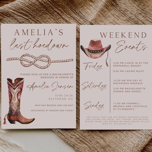 Last Hoe Down Bachelorette Invitation Template Cowgirl Bachelorette Il 300x300.4958063308 4lnb