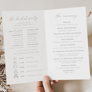 Catholic Wedding Program Template, Church Wedding, Program Template, Wedding Mass Program Booklet, Folded Order Of Service, Wedding Brochure