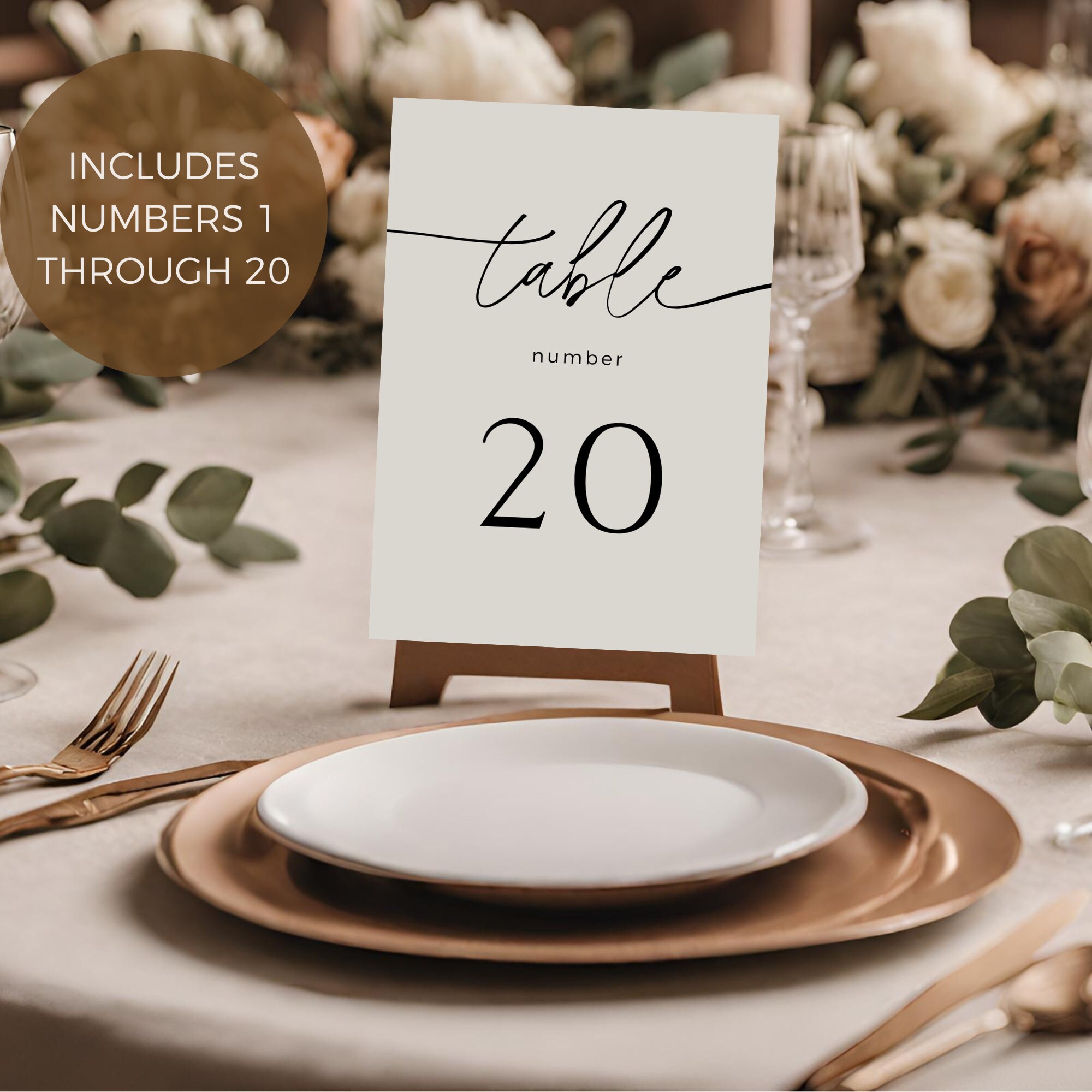 Minimalist Table Numbers, Editable Template, Table Number Cards, Boho Wedding Sign, Wedding Signage, Digital Download, Seating Chart Cards