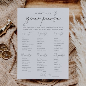 Jeu, Modèle de jeu de douche nuptiale, Idées de douche nuptiale bohème, minimalisme moderne, activité EVJF, Modèle modifiable