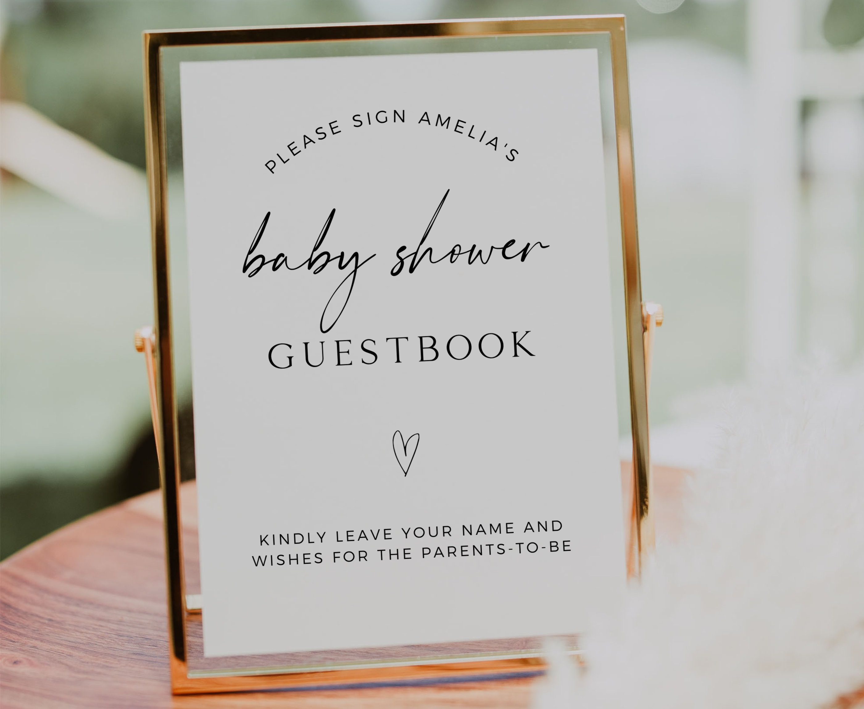 Baby Shower Guest Book Sign, Baby Shower Decorations Gender Neutral, Editable Template, Please Sign Our Guest Book, Baby Shower Signage