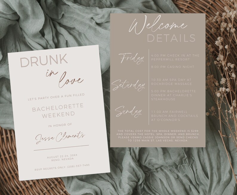 Drunk in Love Invitation Template Printable Bachelorette - Etsy