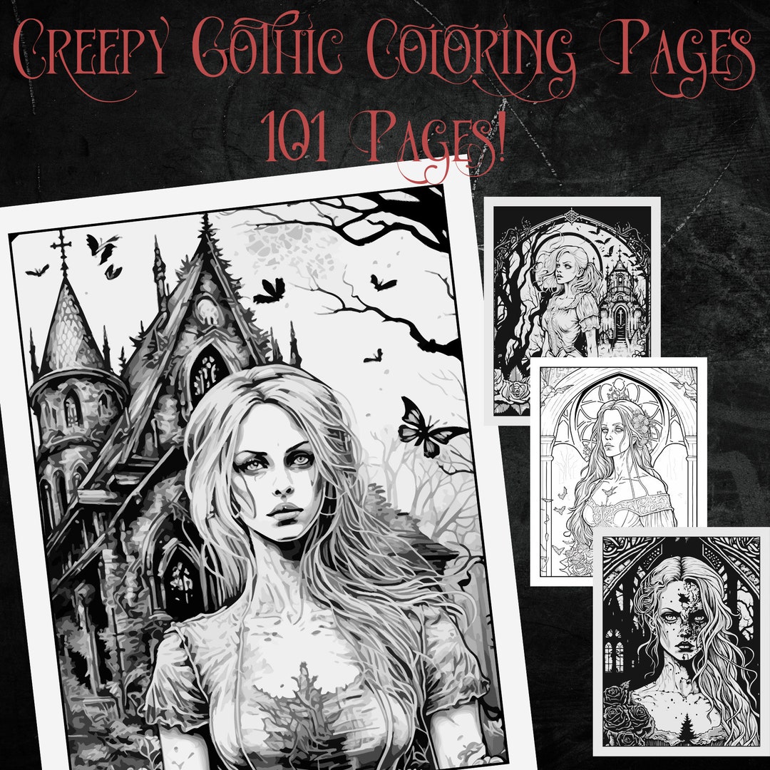Creepy Gothic Coloring Pages Halloween - Il 1080xN.5207217382 99pd 