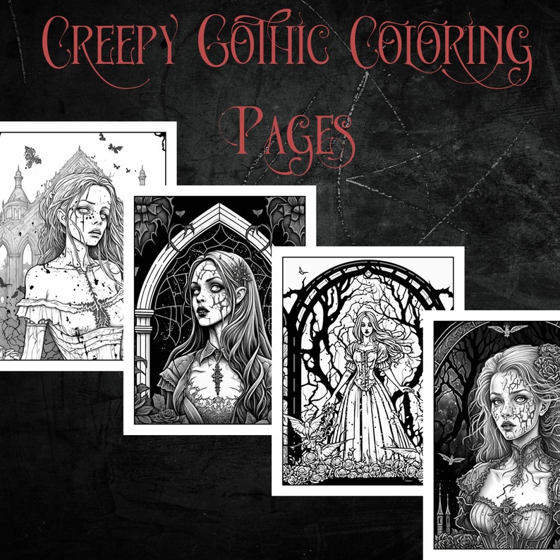Creepy Gothic Coloring Pages Halloween - Il 794xN.5255435361 Toz1 