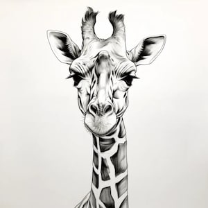 Original Giraffe Sketch for Tracing