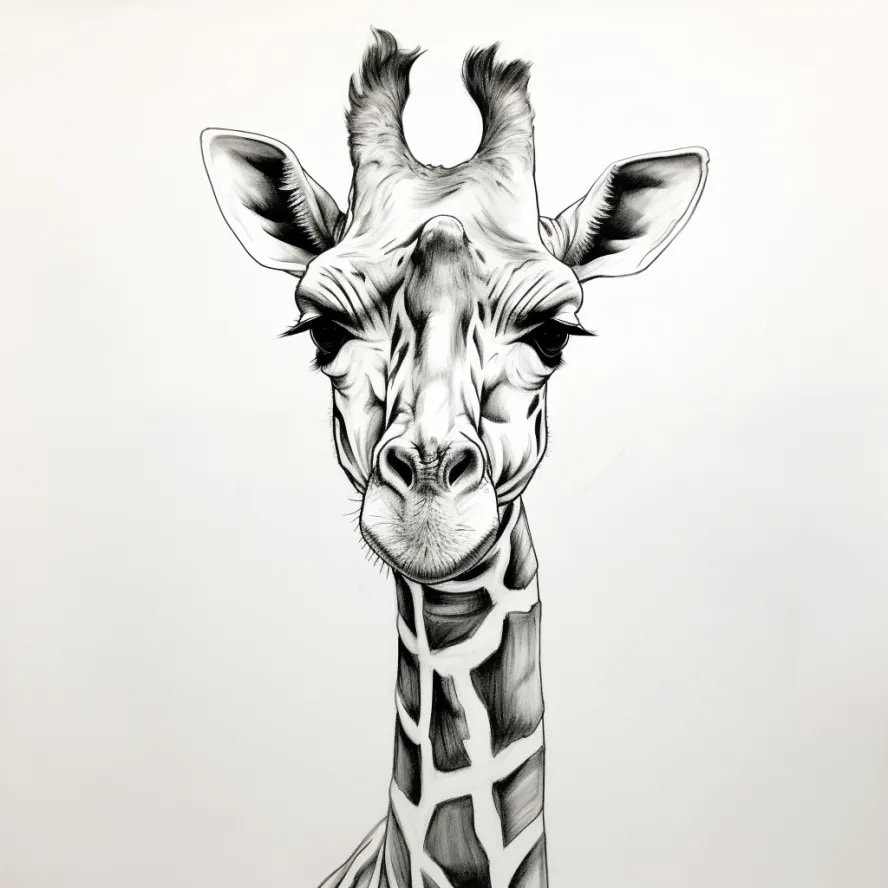 Original Giraffe Sketch for Tracing
