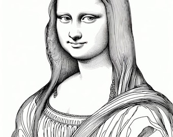 Original Mona Lisa Sketch for Tracing