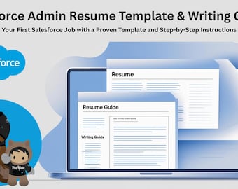 Salesforce Admin Resume Template + Writing Guide | Tech Resume for Beginners | Entry-Level Salesforce Job | Instant Download PDF & Editable