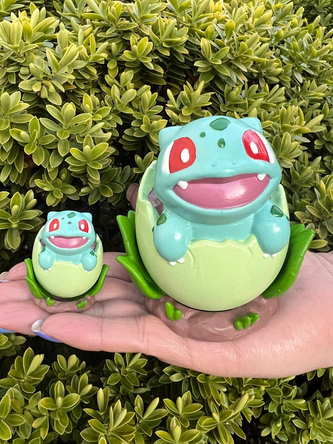 Bulbasaur Coming Out of an Egg Pokemon Inspired 3d Printed Figurine Etsy