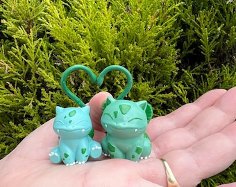 Figurina stampata in 3D d'amore ispirata a Pokémon Bulbasaur e Ivysaur