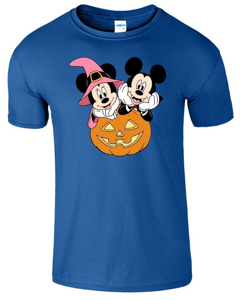 Halloween Tshirt Disneyland Mickey Face Funny Horror Pumpkin Boys