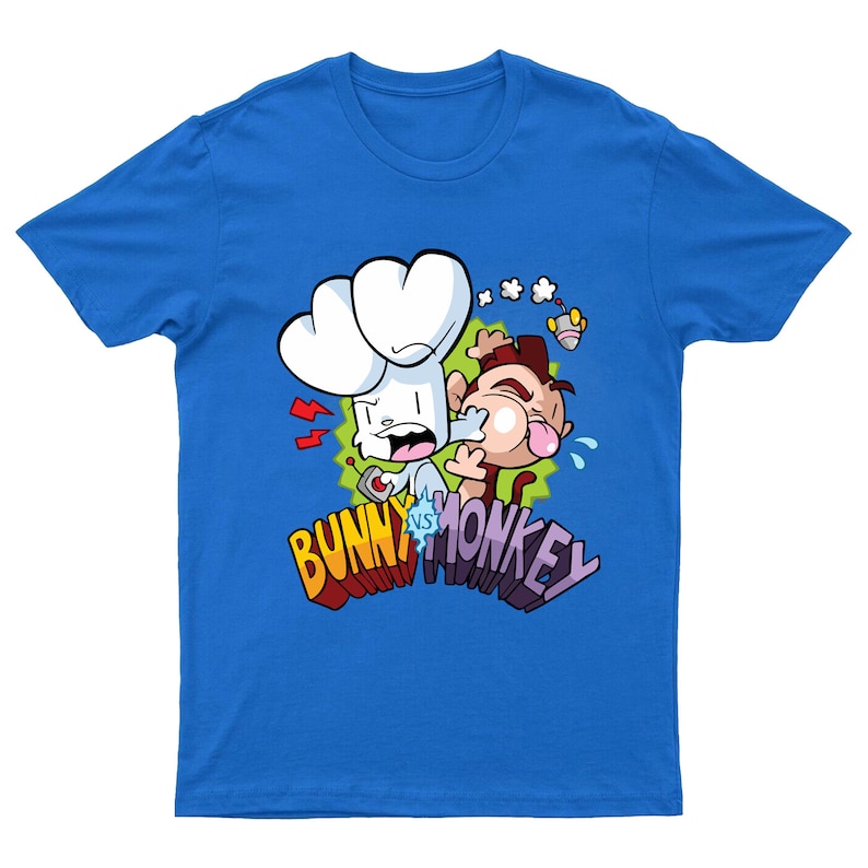 Bunny Vs Monkey T Shirt Book Day Cartoon Children Kids Boys Book Story School Event Teacher Gift Book Tee Top image 7