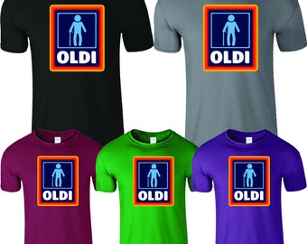 Oldi Funny Mens T-shirt Joke Birthday Gift Present Idea For Dad Husband Grandad Tshirt