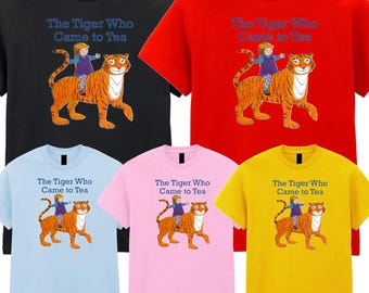 New The Tiger Who Come To Tea Kids T-shirt World Book Day Story Book Study Lover Gift Top The Tiger Came To Tea School Event Costume