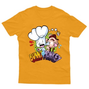 Bunny Vs Monkey T Shirt Book Day Cartoon Children Kids Boys Book Story School Event Teacher Gift Book Tee Top image 4