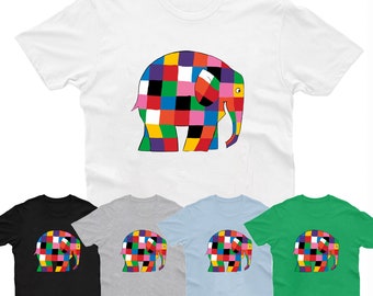 World Book Day T Shirt Elmer Inspired Shirt World Book Day Teacher Costume Book Day Girls Boys kids T-shirt Unisex Kids Elephant Tee