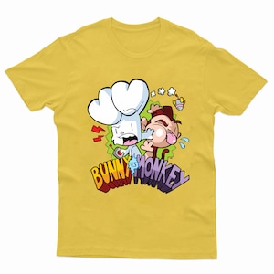 Bunny Vs Monkey T Shirt Book Day Cartoon Children Kids Boys Book Story School Event Teacher Gift Book Tee Top image 3