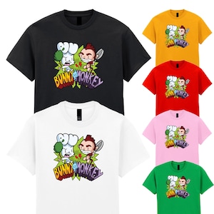 World Book Day 2026 Shirt Bunny Vs Monkey Cartoon Children Kids Boys Book Story School Event Teacher Gift Book Tee Top
