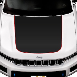 Hood Graphic for Jeep Grand Cherokee WL 2022-2024 2-row - Matte Black