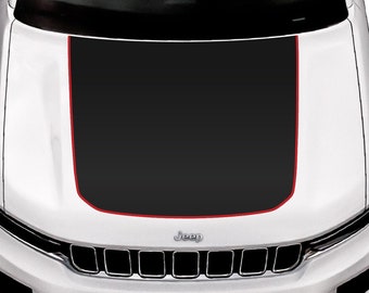 Hood Graphic for Jeep Grand Cherokee WL 2022-2024 2-row - Matte Black