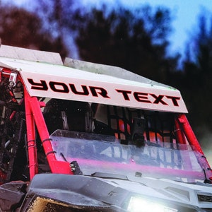 Side-By-Side and UTV Custom Black Lettering Sticker Decal with an Outline Personalized Big Sticker Gift For Off-Roader