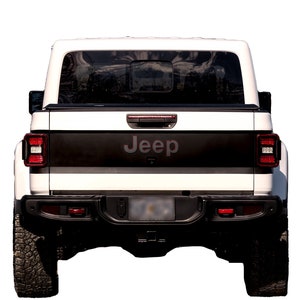 Tailgate Wrap Graphic for 2019-2023 Jeep Gladiator JT | Matte Black and Black on Black Topo