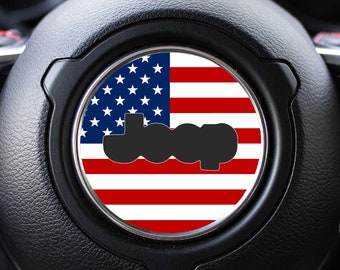 American Flag Steering Wheel Decal Accessory for Jeep vehicles