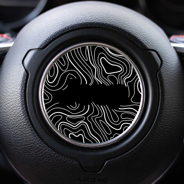 Topographical Map Steering Wheel Decal Accessory for Jeep vehicles