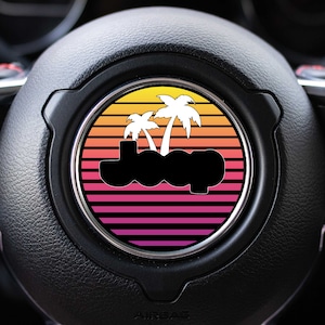 Islander Print Steering Wheel Circle Decal Accessory for Jeep Vehicles