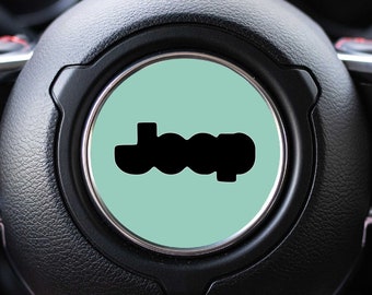 Soft Color Steering Wheel Circle Decal Accessory for Jeep Vehicles
