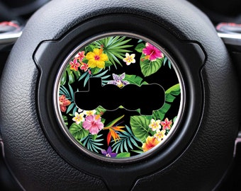 Floral Print Options Steering Wheel Circle Decal Accessory for Jeep Vehicles