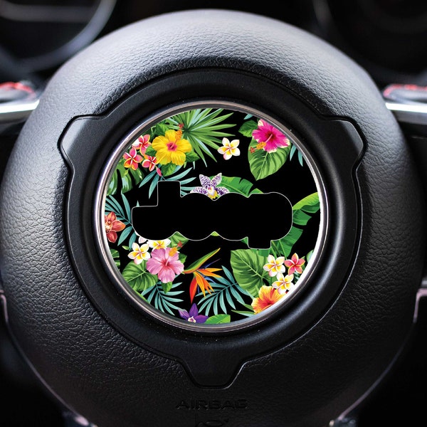 Floral Print Options Steering Wheel Circle Decal Accessory for Jeep Vehicles