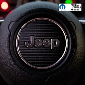 Calcomanía superpuesta para el emblema del volante de Jeep (colores sólidos) imagen 6