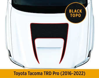 BMW TRD Pro Kühlerhaube Grafik - Matte Black Topo Design, 3 Meter Vinyl