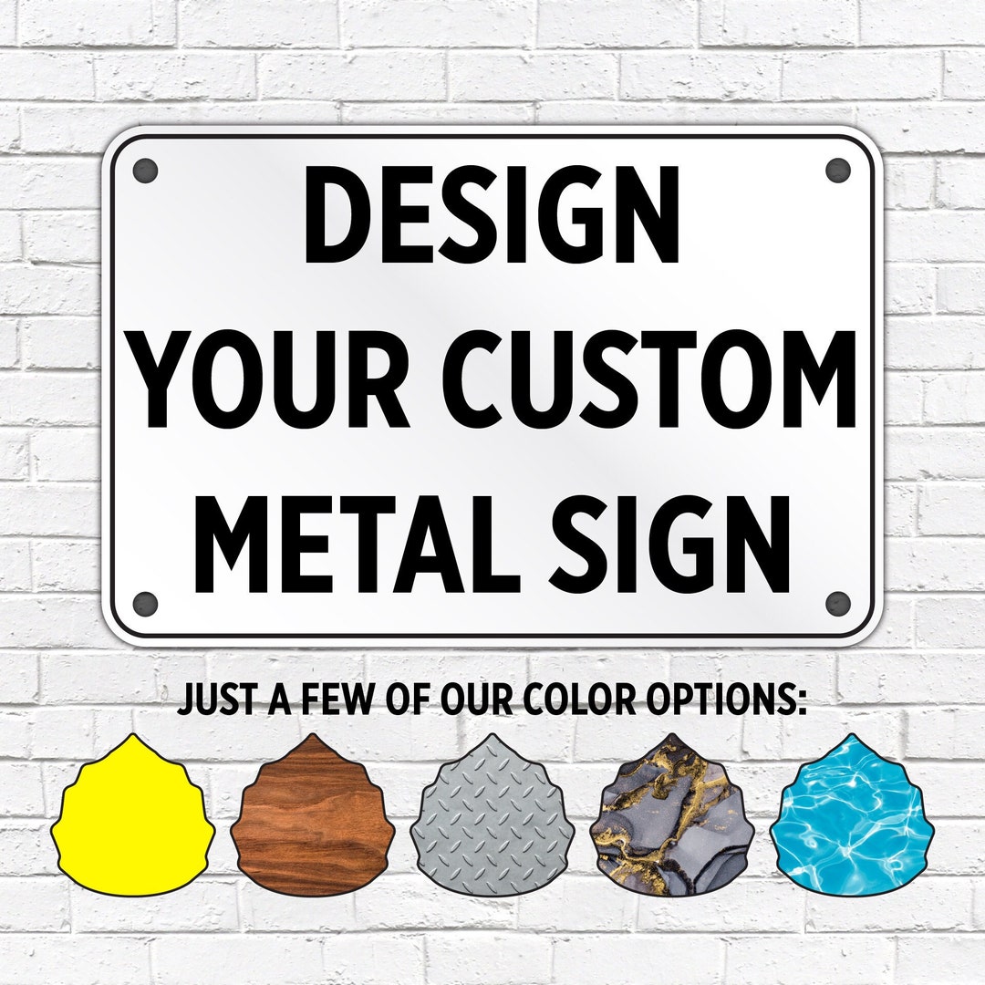 Curated visual reference: Picture Idea: Personalized Aluminum Sign Customizable Metal Wall Decor For Home