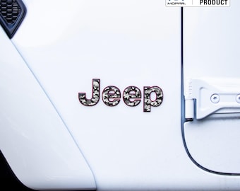 JEEP Emblem Overlay Decals – Camo Print | Fits Wrangler JL, JK, Tj & Yj