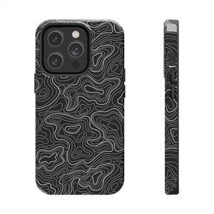 Topografische Karte iPhone Hülle mit Unterstützung für kabelloses Laden
