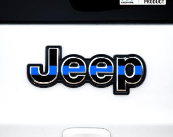 JEEP Emblem Overlay Decals – First Responder Thin Line Vinyl