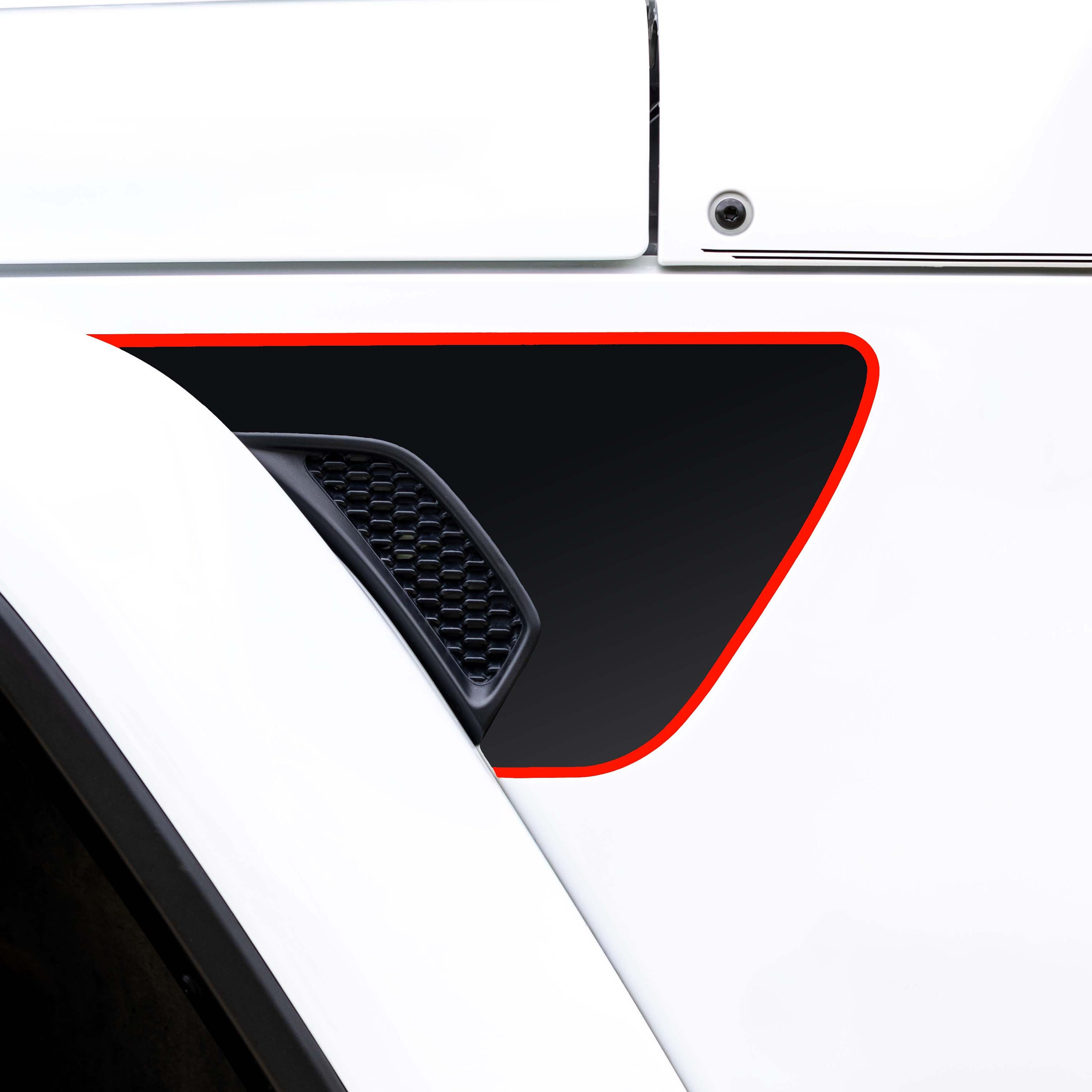 Matte Black Fender Vent Premium Wrap Decal for 2018-2023 Wrangler JL/JLU and Gladiator JT